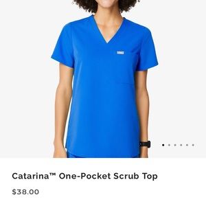 Figs Catarina one-pocket scrub top and Zamora jogger scrub pants